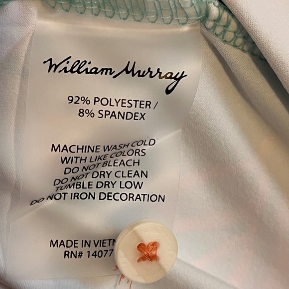 NWT William Murray Mens Happy Hands Club Golf‎ Polo Size Medium Stretch - Picture 7 of 8